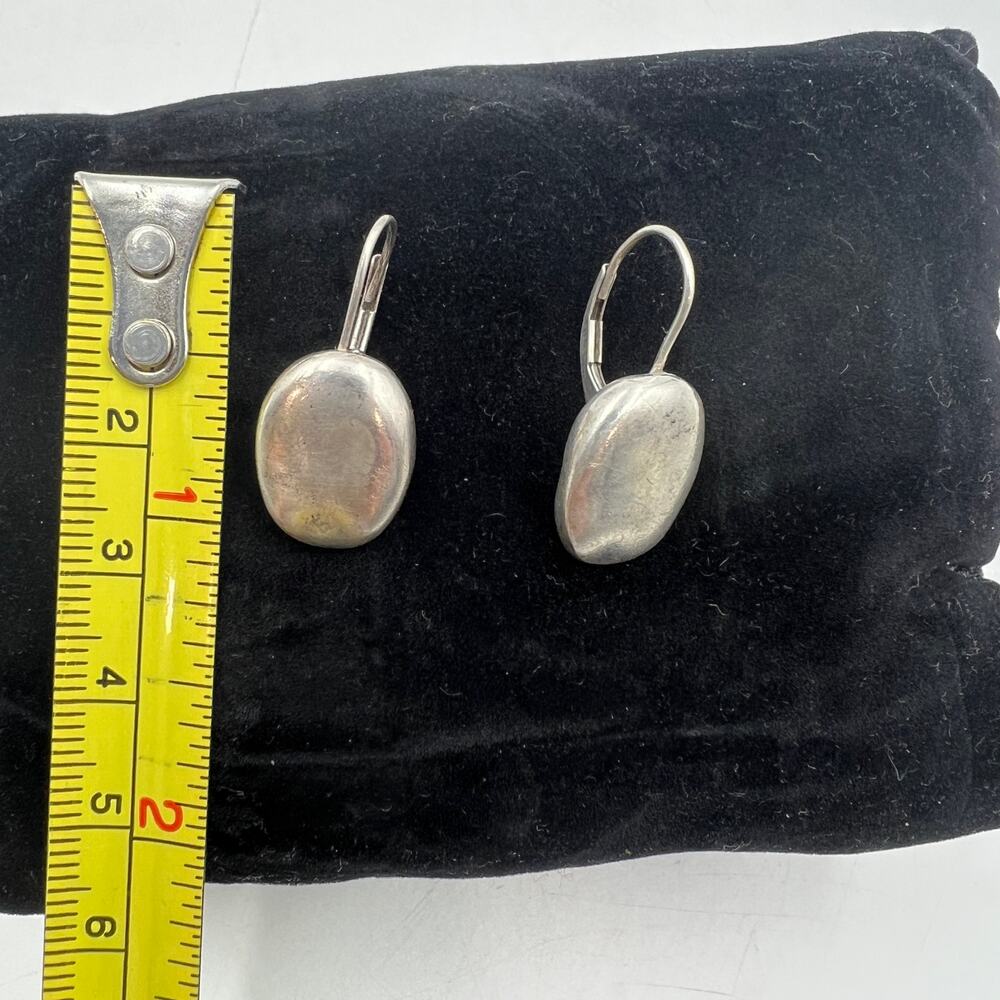 Vintage Lauren Ralph Lauren Sterling Silver Oval Earrings - Picture 5 of 5